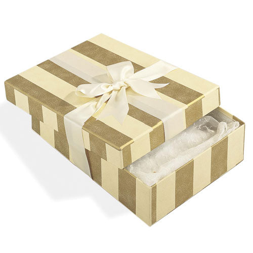 Casper Gold and Cream Wedding Dress Storage Box - Medium